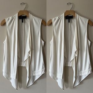 BCBG Cream Vest XXS